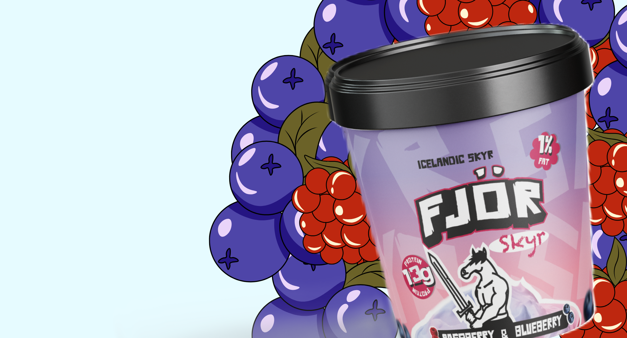 Fjör High Protein Skyr - Blueberry Raspberry Flavor